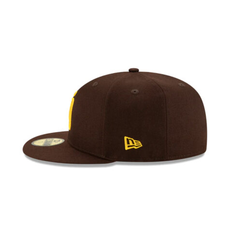 New Era 59Fifty San Diego Padres Jackie Robinson Fitted Hat Burnt Wood Brown Left