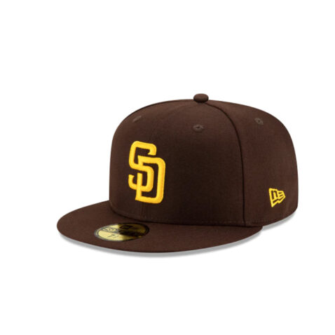 New Era 59Fifty San Diego Padres Jackie Robinson Fitted Hat Burnt Wood Brown Left Front