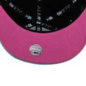 New Era x Billion Creation 59Fifty San Diego Padres BC Connect Nightlife Fitted Hat Black Beetroot Clear Mint 5