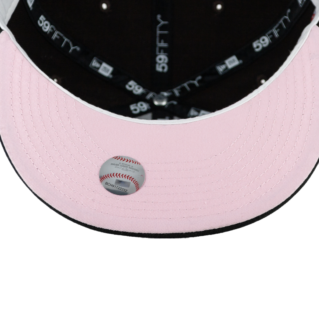 pink brown fitted hat