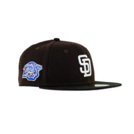 New Era x Billion Creation 59Fifty San Diego Padres Black Suits Fitted Hat Burnt Wood Brown Black