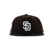 New Era x Billion Creation 59Fifty San Diego Padres Black Suits Fitted Hat Burnt Wood Brown Black 2