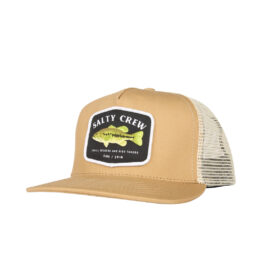 Salty Crew Bigmouth Trucker Snapback Hat Dark Khaki