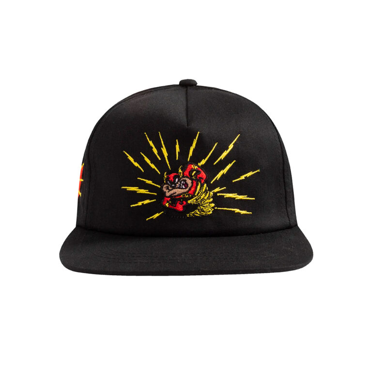 The Hundreds Flash Taz Snapback Hat Black Front The Hundreds Flash Taz Snapback Hat Black Front