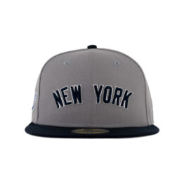 New Era x Billion Creation 59Fifty New York Yankees Twenty-Fourth Fitted Hat Gray Dark Navy Blue