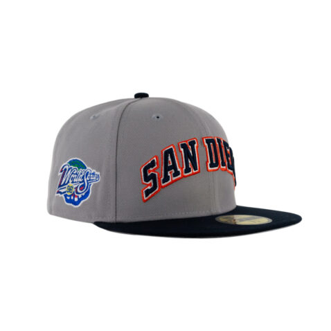 New Era x Billion Creation 59Fifty San Diego Padres Unfinished Business Fitted Hat Gray Dark Navy Blue 3