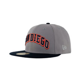 New Era x Billion Creation 59Fifty San Diego Padres Unfinished Business Fitted Hat Gray Dark Navy Blue 1