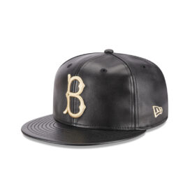 New Era 59Fifty Brooklyn Dodgers Leather Day Fitted Hat Black