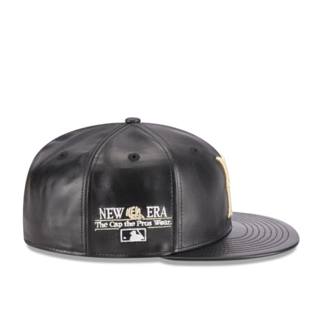 New Era 59Fifty Brooklyn Dodgers Leather Day Fitted Hat Black Right