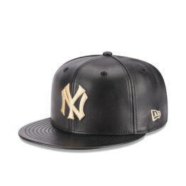 New Era 59Fifty New York Yankees Leather Day Fitted Hat Black