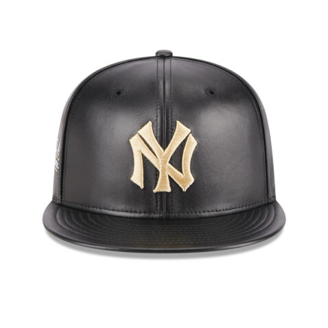 New Era 59Fifty New York Yankees Leather Day Fitted Hat Black Front