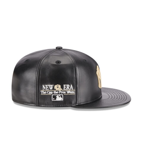 New Era 59Fifty New York Yankees Leather Day Fitted Hat Black Right
