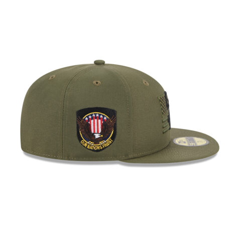 New Era 59Fifty San Diego Padres Armed Forces Day 2023 Fitted Hat New Olive Right