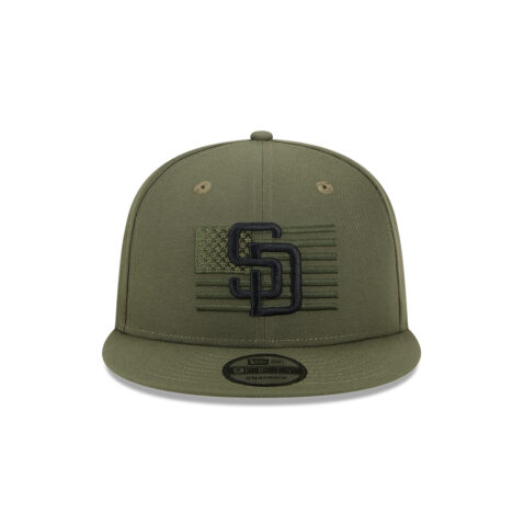 New Era 9Fifty San Diego Padres Armed Forces Day 2023 Snapback Hat New Olive Front