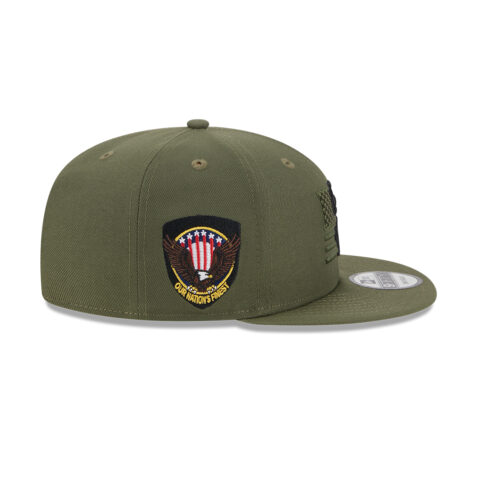 New Era 9Fifty San Diego Padres Armed Forces Day 2023 Snapback Hat New Olive Right