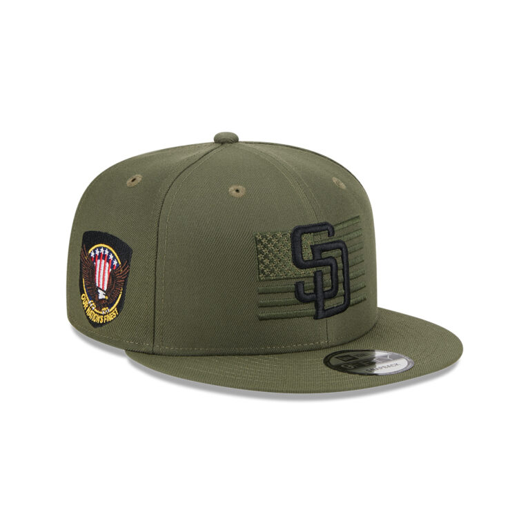New Era 9Fifty San Diego Padres Armed Forces Day 2023 Snapback Hat New Olive Right Front New Era 9Fifty San Diego Padres Armed Forces Day 2023 Snapback Hat New Olive Right Front