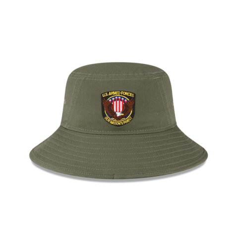 New Era San Diego Padres Armed Forces Day 2023 Bucket Hat New Olive Back
