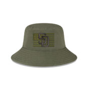 New Era San Diego Padres Armed Froces Day 2023 Bucket Hat New Olive Front