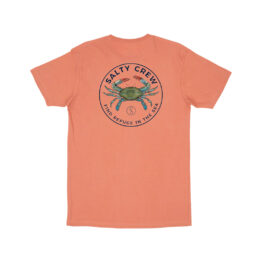 Salty Crew Blue Crabber Short Sleeve T-Shirt Coral