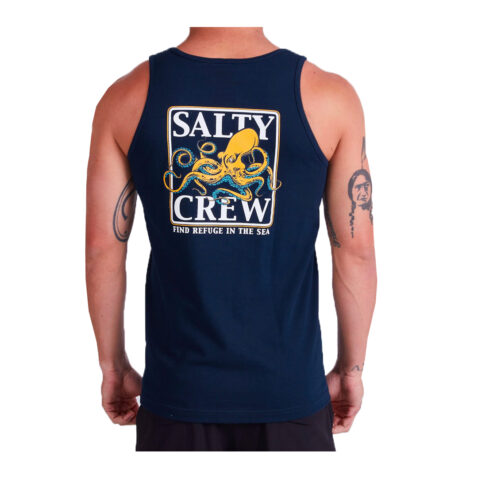 Salty Crew Ink Slinger Tank Top Navy Back