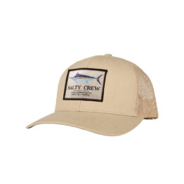 Salty Crew Marlin Mount Retro Snapback Hat Khaki