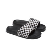 Vans La Costa Slide On Checker True White Black Right Front