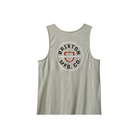 Brixton Crest Tank Top Mineral Grey Back