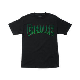 Creature Logo Outline Black Short Sleeve T-Shirt