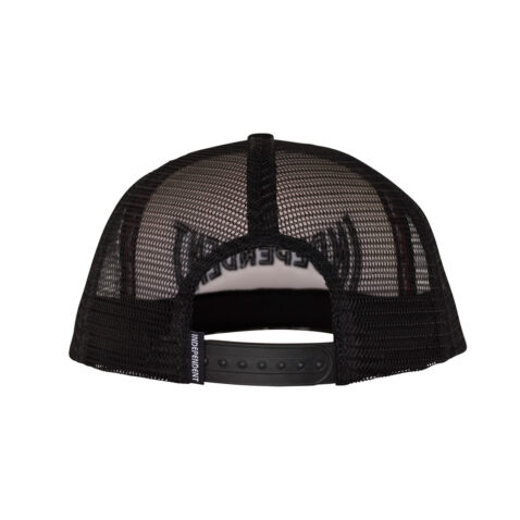 Independent Span Trucker Snapback Hat White Black Back