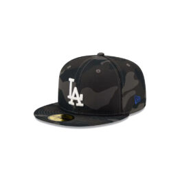 New Era 59Fifty Los Angeles Dodgers Black Camo Fitted Hat Black Camo