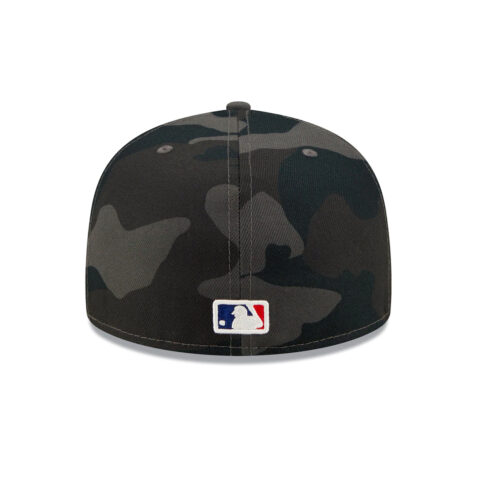 New Era 59Fifty Los Angeles Dodgers Black Camo Fitted Hat Black Camo Back