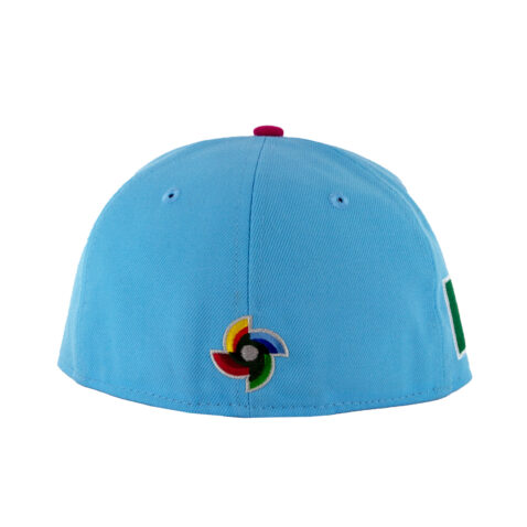 New Era 59Fifty World Baseball Classic 2023 Mexico Alt Fitted Hat Blue Pink Back