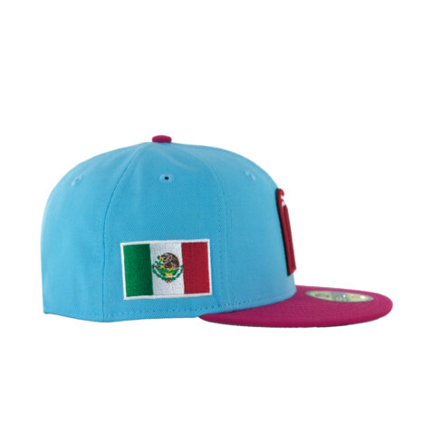 New Era 59Fifty World Baseball Classic 2023 Mexico Alt Fitted Hat Blue Pink Right