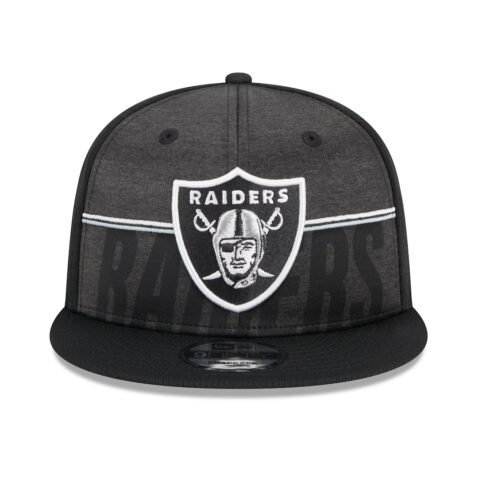 New Era 9Fifty Las Vegas Raiders Training Camp 23' Snapback Hat Black Front