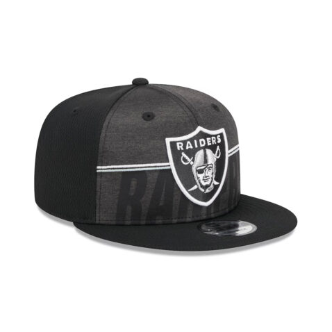New Era 9Fifty Las Vegas Raiders Training Camp 23' Snapback Hat Black Right Front