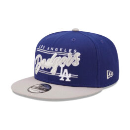 New Era 9Fifty Los Angeles Dodgers Team Script Snapback Hat Royal Blue Grey