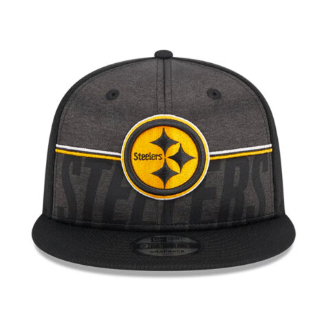 New Era 9Fifty Pittsburgh Steelers Training Camp 23' Snapback Hat Black Front