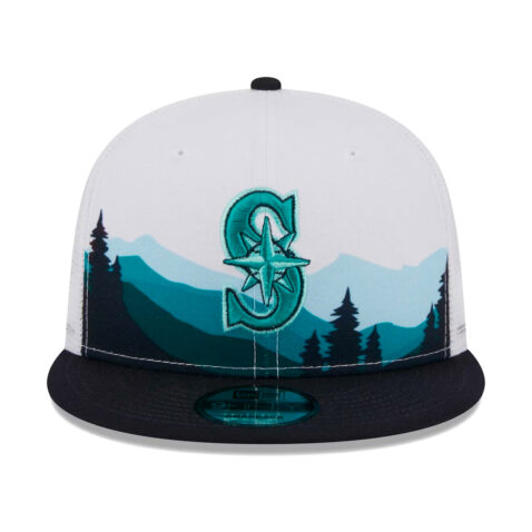 New Era 9Fifty Seattle Mariners All Star Game Mountain 2023 Snapback Hat White Front