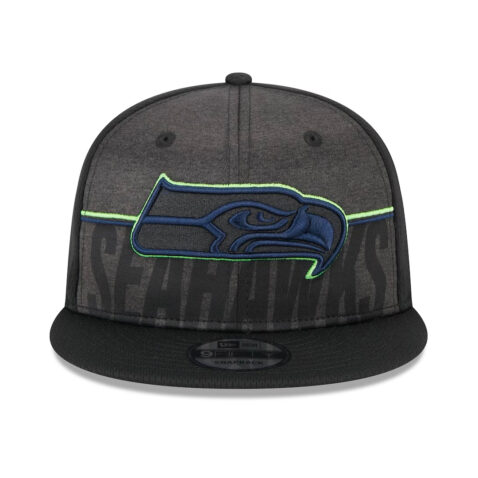New Era 9Fifty Seattle Seahawks Training Camp 23' Snapback Hat Black Front
