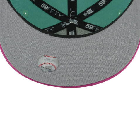 New Era x Billion Creation 59Fifty San Diego Padres BC Connect Wild Side Fitted Hat Clear Mint Beetroot Purple 5