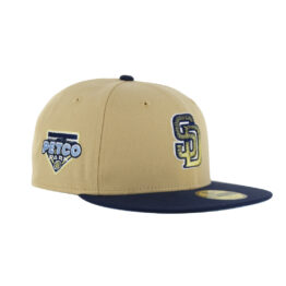 New Era x Billion Creation 59Fifty San Diego Padres Petco Gradient Fitted Hat Vegas Gold Navy Blue