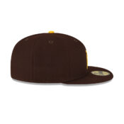 New Era x Fear of God 59Fifty San Diego Padres FOG Ballpark Collection Fitted Hat Burnt Wood Brown Gold Right