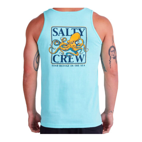 Salty Crew Ink Slinger Tank Top Sea Foam Back