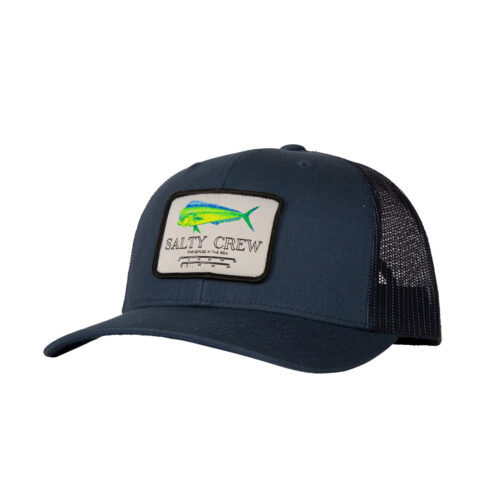Salty Crew Mahi Mount Retro Snapback Hat Navy
