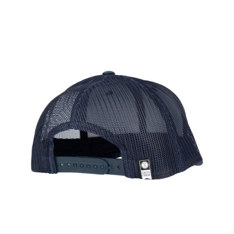 Salty Crew Striper Retro Snapback Hat Navy Back