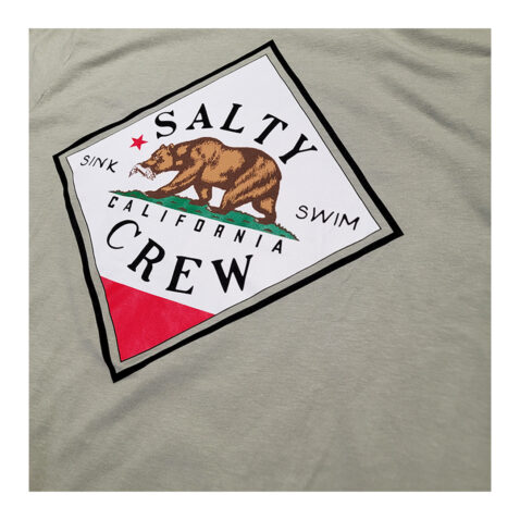 Salty Crew Tippet Cali Premium Short Sleeve T-Shirt Dusty Sage Logo