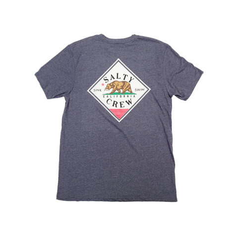 Salty Crew Tippet Cali Premium Short Sleeve t-Shirt Navy Heather Back