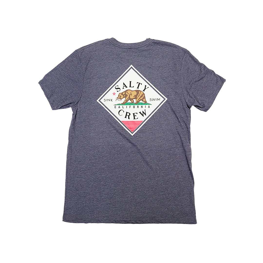 Salty Crew Tippet Cali Premium Short Sleeve t-Shirt Navy Heather - Billion  Creation