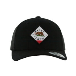 Salty Crew Tippet Cali Retro Snapback Hat Black