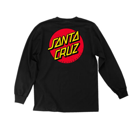 Santa Cruz Classic Dot Long Sleeve T-SHirt Black Back